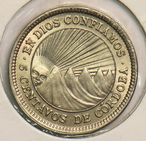 Nicaragua 1954 5 Centavos BU P290205 combine shipping2