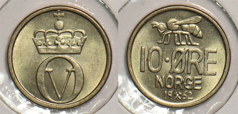 Norway 1962 10 Ore Bee animal BU P150068 combine shipping0