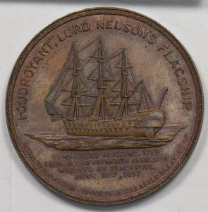 Great Britain 1897 Medal/Token BU Foudroyant Copper Horatio Viscount Nelson P4901