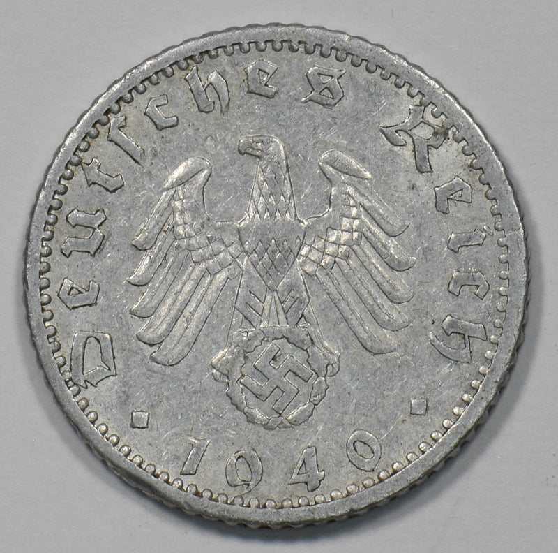 Germany 1940-F 50 Pfennig Swastik with Eagle P902802 combine shipping0