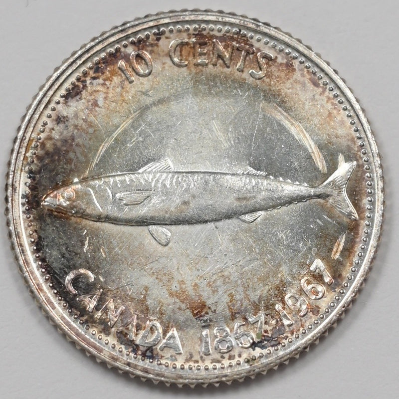 Canada 1867-1967 Elizabeth II 10 Cents Silver P1513620