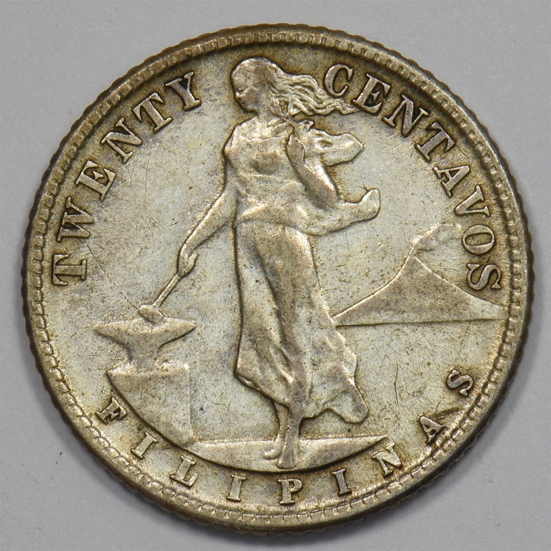 Philippines 1944-D Commonwealth 20 Centavos Silver P9026960