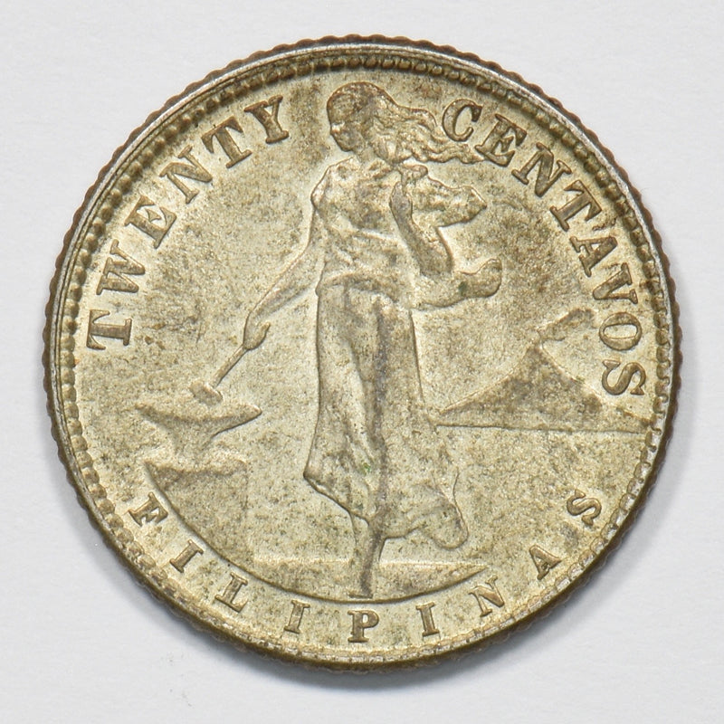 Philippines 1944-D Commonwealth 20 Centavos Silver P1510800