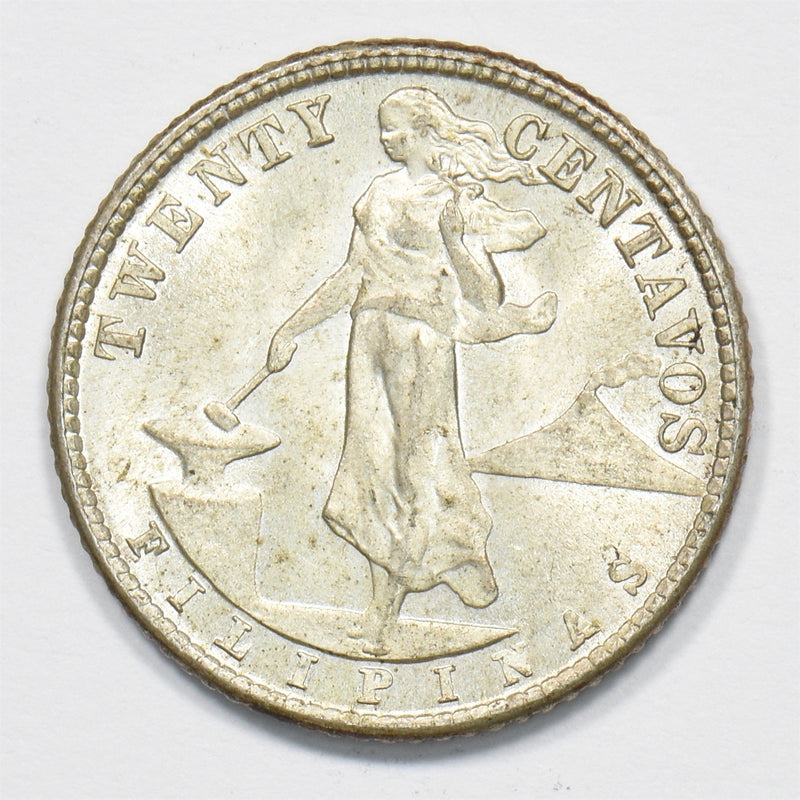 Philippines 1944-D Commonwealth 20 Centavos Silver P1911720