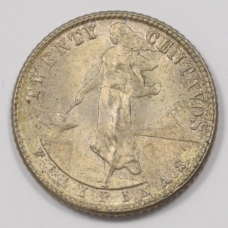 Philippines 1944-D Commonwealth 20 Centavos Silver P1514220