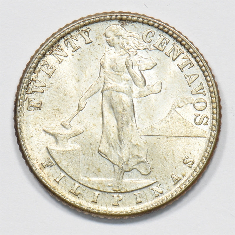Philippines 1944-D Commonwealth 20 Centavos Silver P1911900