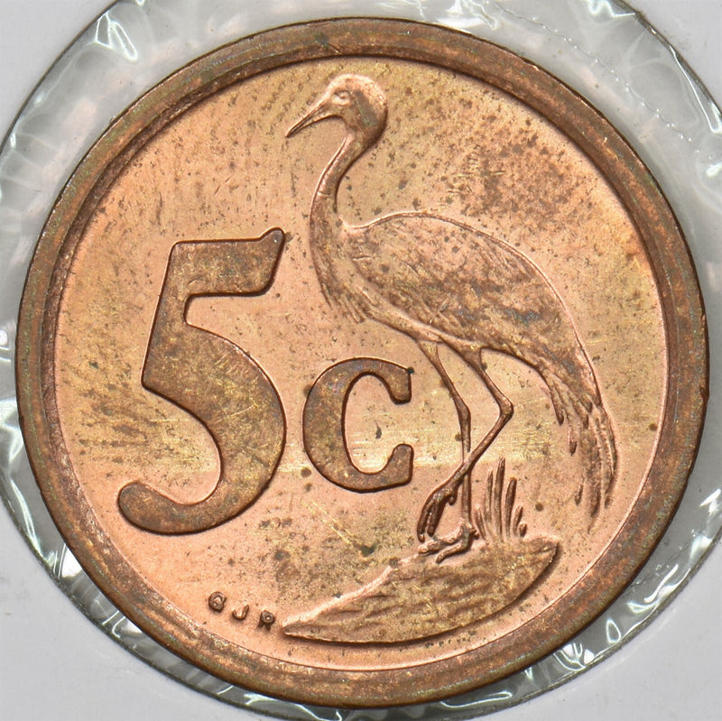 South Africa 1993 5 Cents Blue Crane animal P900287 combine shipping0