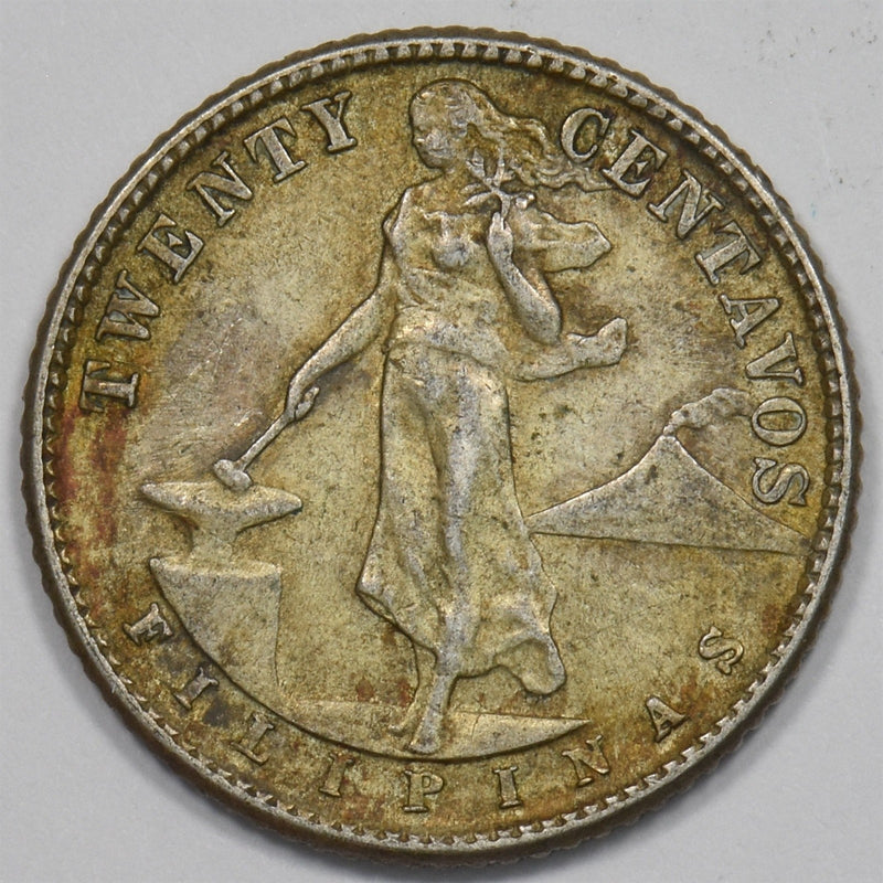 Philippines 1944-D Commonwealth 20 Centavos Silver P9026730