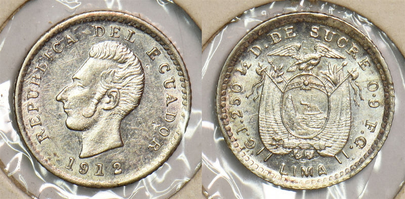 Ecuador 1912 1/2 Decimo BU P290277 combine shipping0