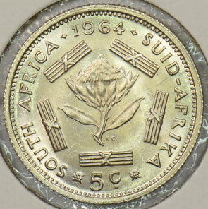 South Africa 1964 5 Cents P190367 combine shipping1