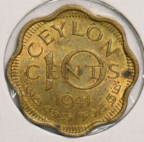 Ceylon 1944 10 Cents P290161 combine shipping2