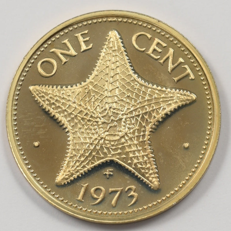 Bahamas 1973 Elizabeth II- StarFish Cent Proof P9040960