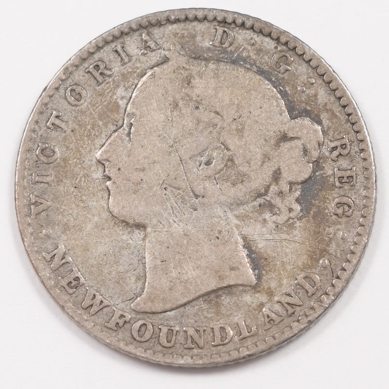 Newfoundland 1894 Victoria 10 Cents Silver P1516770