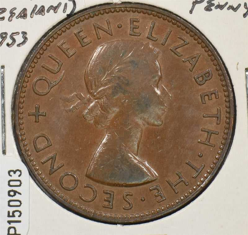 New Zealand 1953 Penny Elizabeth II P150903 combine shipping0