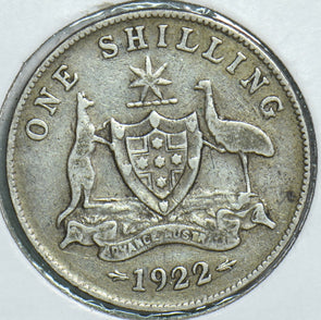 Australia 1922 Shilling Kangaroo animal Emu P190034 combine shipping1
