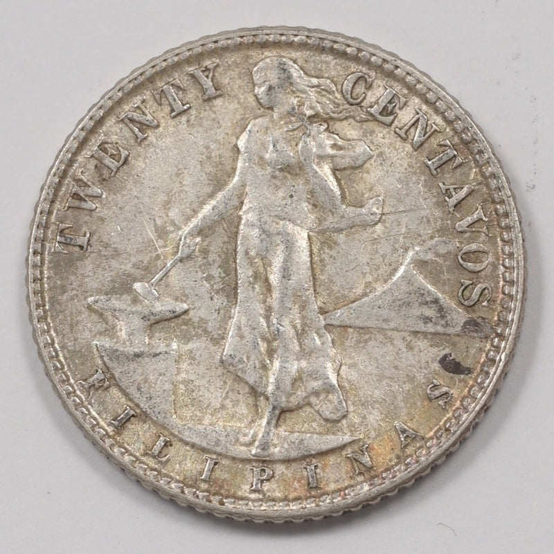 Philippines 1945-D Commonwealth 20 Centavos Silver P1514260