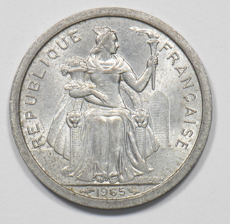 French Polynesia 1965 Seated Liberty Franc P9028800