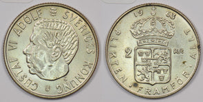 Sweden 1963 2 Kronor P190244 combine shipping0