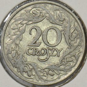 Poland 1923 20 Groszy Eagle P190565 combine shipping1