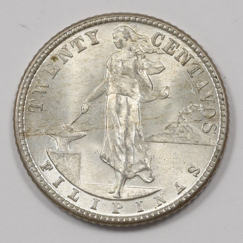Philippines 1944-D Commonwealth 20 Centavos Silver P1514240