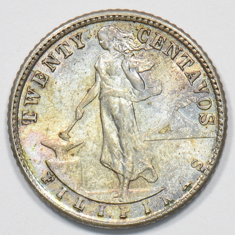 Philippines 1944-D Commonwealth 20 Centavos Silver P1511050