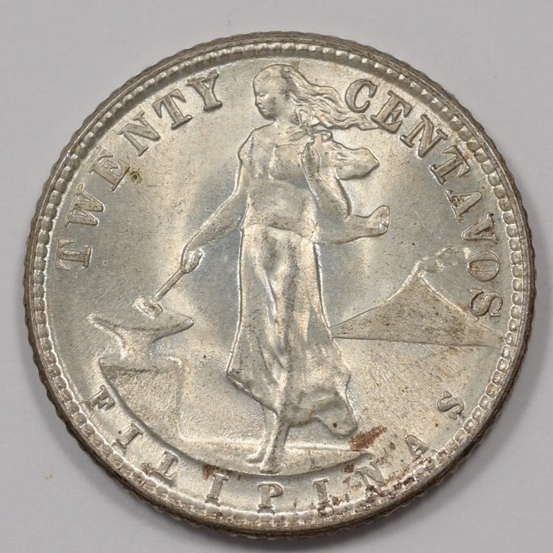 Philippines 1944-D Commonwealth 20 Centavos Silver P1514180