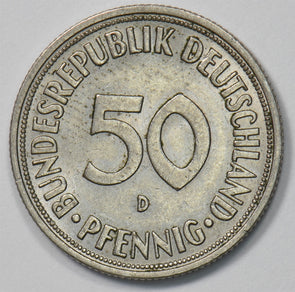 Germany 1950-D 50 Pfennig Woman Planting Oak P903524 combine shipping1