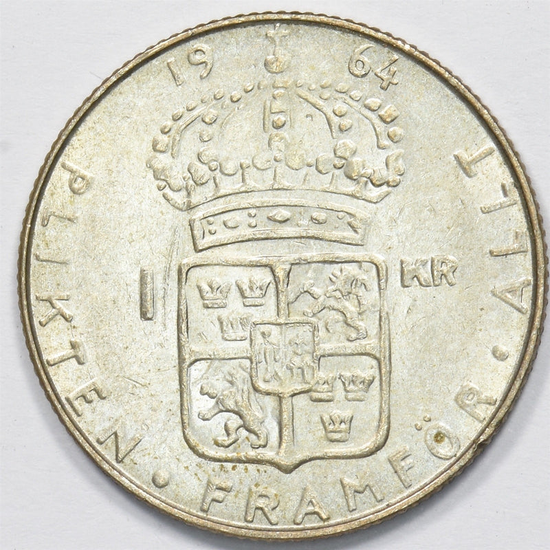 Sweden 1964-U Gustaf VI Adolf Krona Silver P1510470