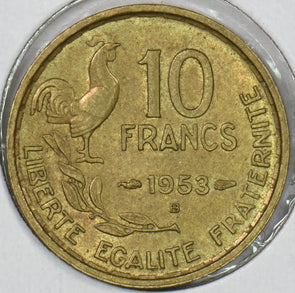 France 1953 B 10 Francs Rooster P190602 combine shipping1
