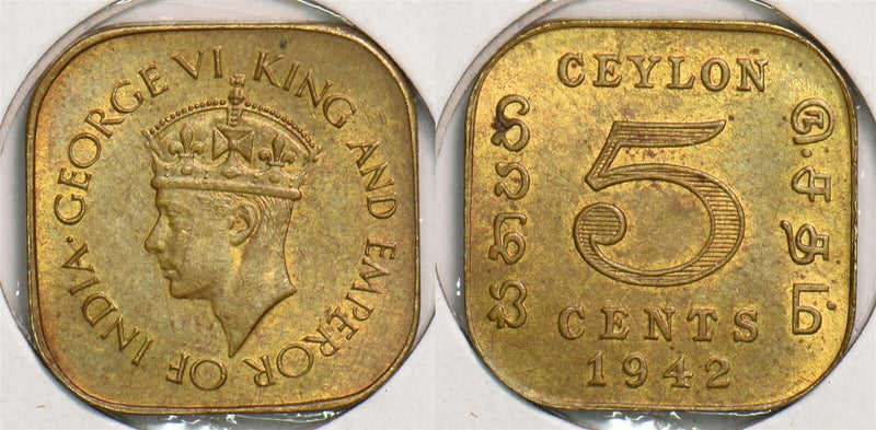 Ceylon 1942 5 Cents P290157 combine shipping0