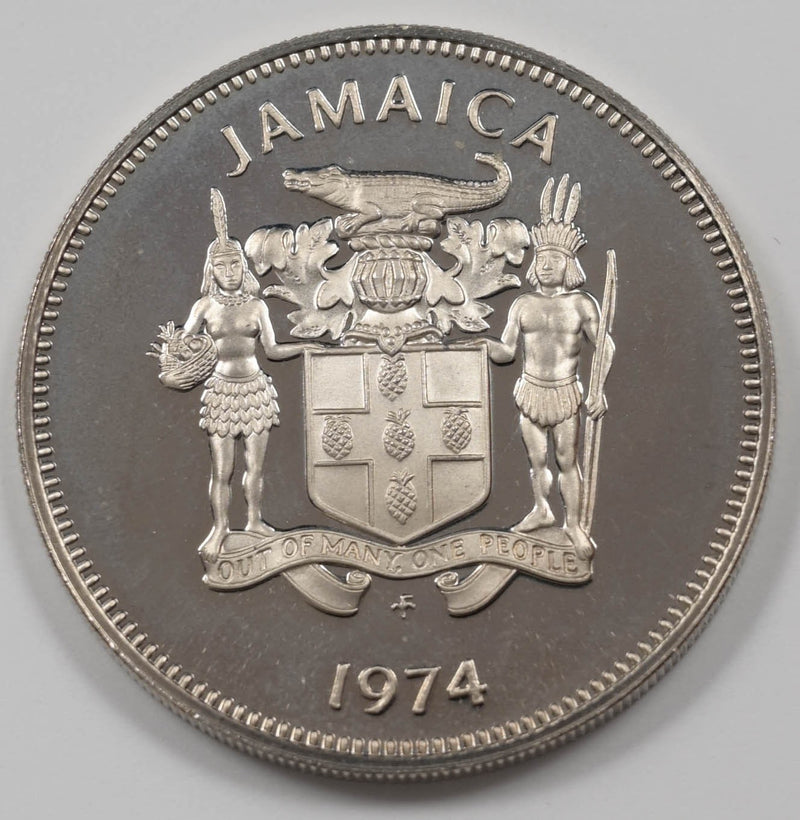 Jamaica 1974 20 Cents Proof Mahoe trees P904579 combine shipping0