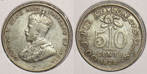 Ceylon 1920 50 Cents P150114 combine shipping0