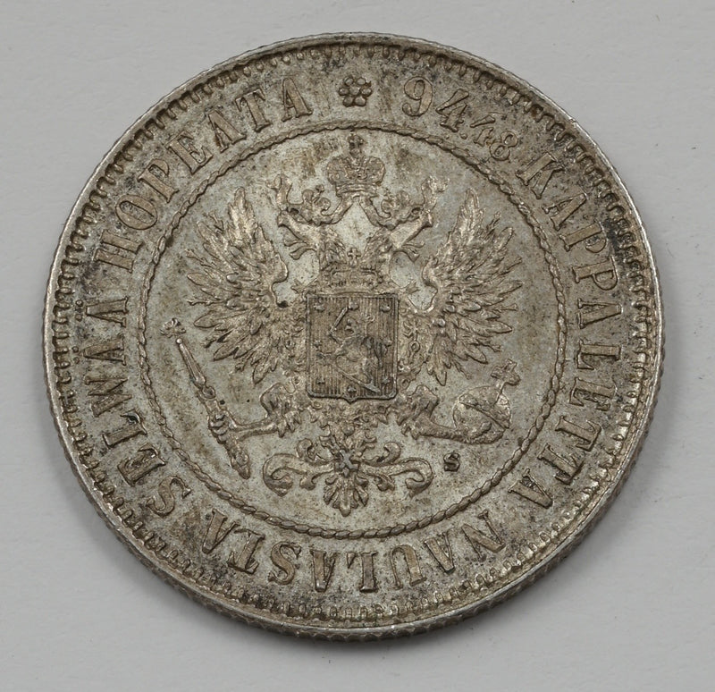 Finland 1915-S Finnish Markka (Russian Grand Duchy issue) Markka Silver P1914070