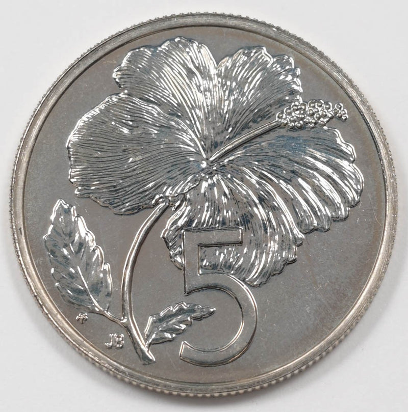 Cook Islands 1977 proof 5 Cents Elizabeth II P904627 combine shipping0