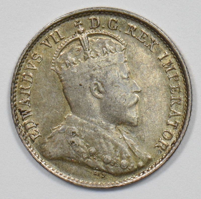 Canada 1905 5 Cents Silver AU/UNC Edward VII P490347 combine shipping0