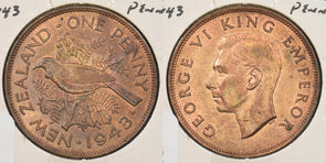 New Zealand 1943 Penny Bird animal P290430 combine shipping0