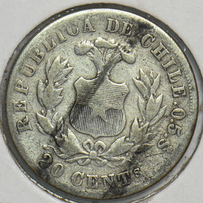 Chile 1881 20 Centavos Condor animal P290078 combine shipping1