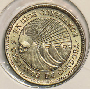 Nicaragua 1954 5 Centavos BU P290213 combine shipping2