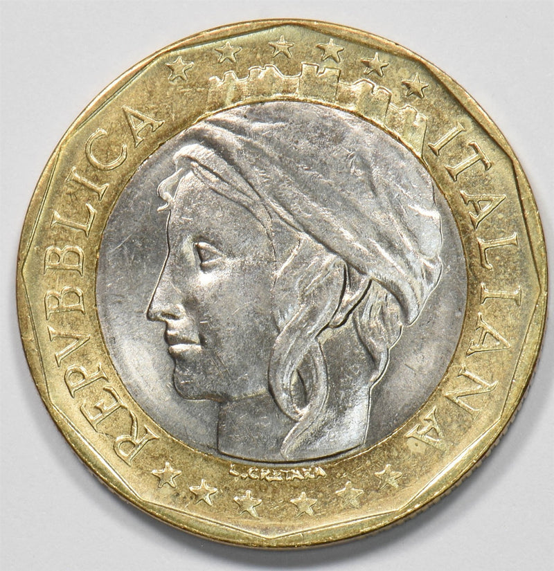Italy 1997-R Bimetallic 1000 Lire P9028970