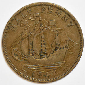 Great Britain 1947 1/2 Penny P900055 combine shipping1