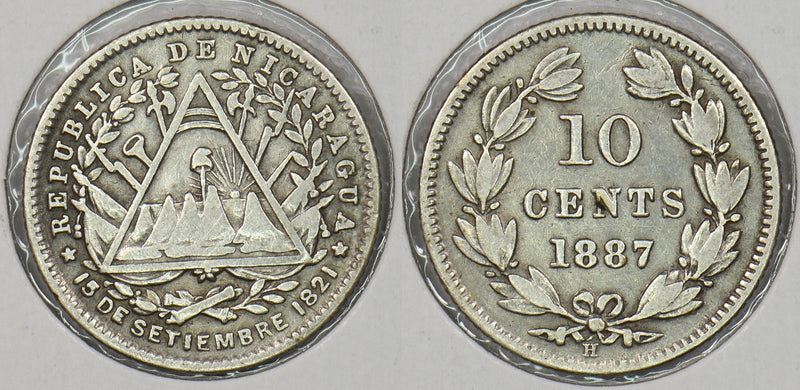 Nicaragua 1887 10 Centavos P290413 combine shipping0