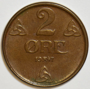 Norway 1947 2 Ore P290039 combine shipping1