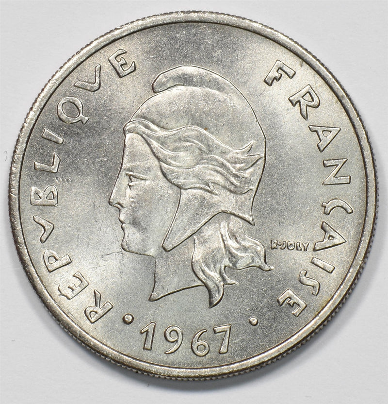 French Polynesia 1967 Marianne 20 Francs P9029160