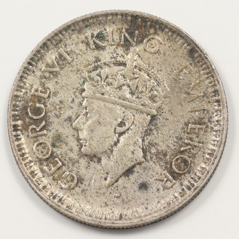 British India 1945 George VI 1/4 Rupee Silver P1515320