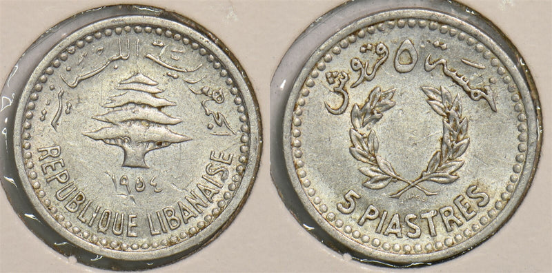 Lebanon 1954 5 Piastres P290187 combine shipping0