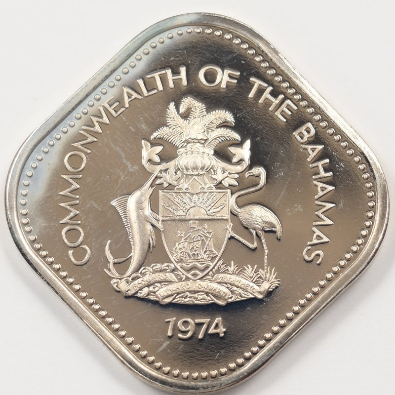 Bahamas 1974-FM Elizabeth II 15 Cents Proof P9040410