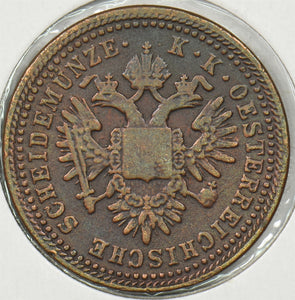 Austria 1851 B Kreuzer Eagle animal P190415 combine shipping0