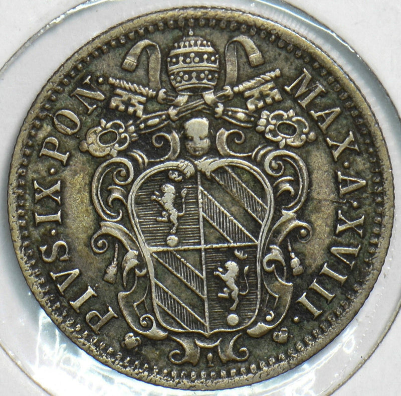 Vatican 1863 R 10 Baiocchi P490021 combine shipping0