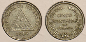 Nicaragua 1940 5 Centavos P240036 combine shipping0