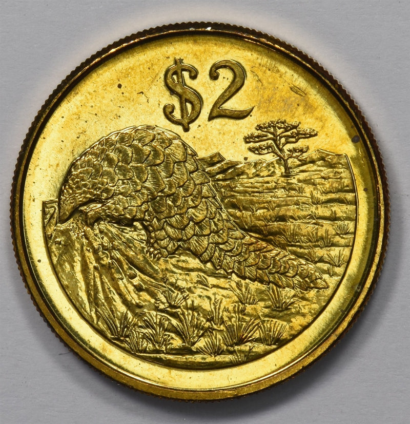 Zimbabwe 2002 Republic 2 Dollars Eagle P9031470
